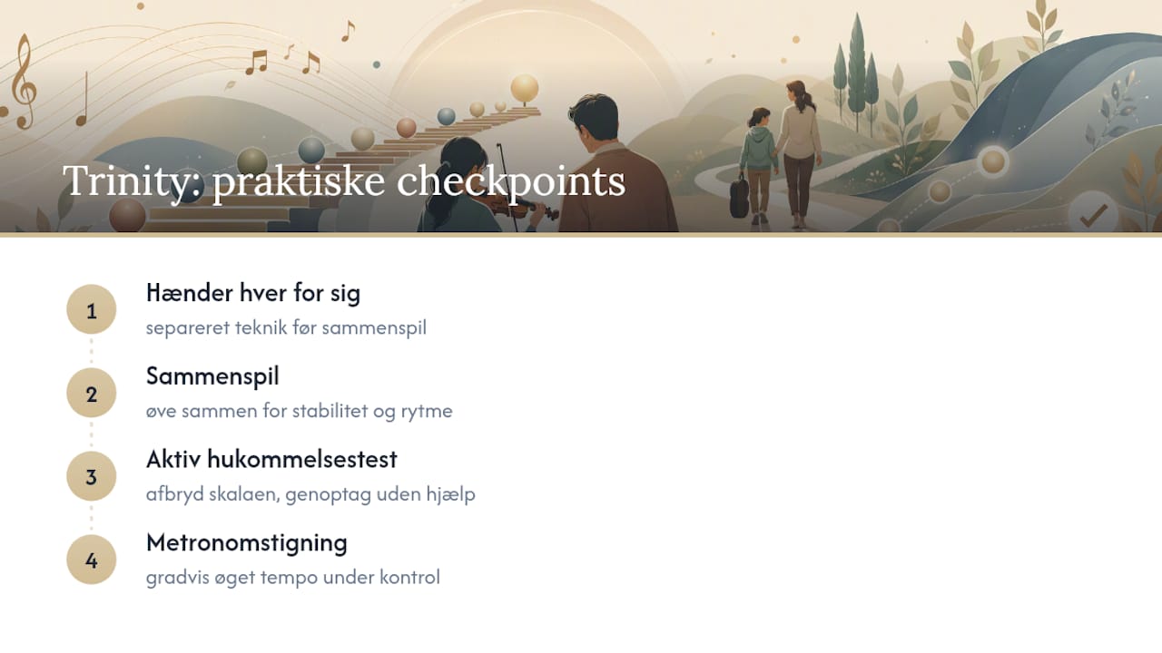 Fire tjekpunkter til at øve Trinity-skalaer